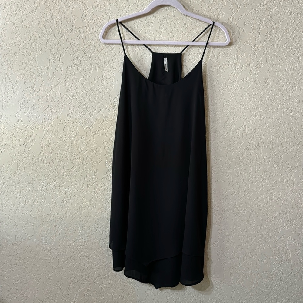 Spaghetti Strap Little Black Dress Racerback